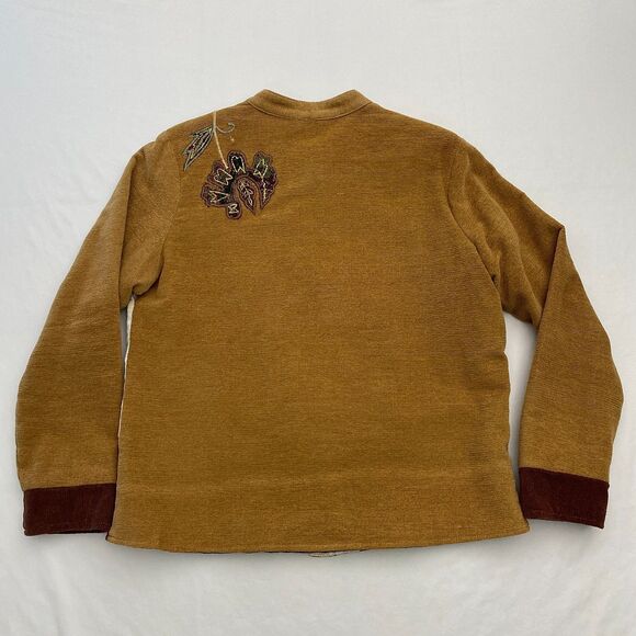 BFA Embroidered Patchwork Tapestry Jacket Womens 14 Brown Floral Grandma - Picture 3 of 11